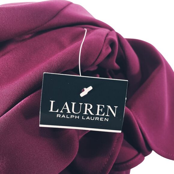 LRL Ralph Lauren Shift Dress 2 Women Cold Shoulder Red Cranberry NEW NWT Office - Picture 7 of 12